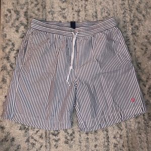 Brooks Brothers seersucker swim shorts